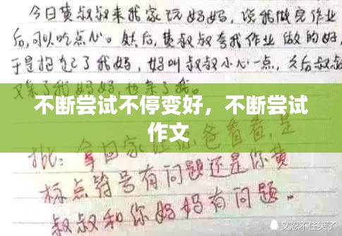 不断尝试不停变好，不断尝试作文 