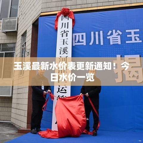 玉溪最新水价表更新通知！今日水价一览