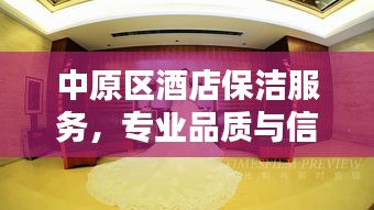 中原区酒店保洁服务，专业品质与信誉的极致融合探索