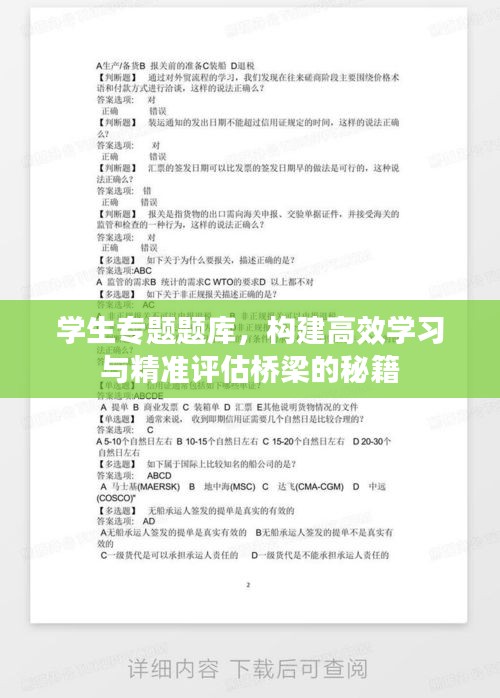 学生专题题库，构建高效学习与精准评估桥梁的秘籍