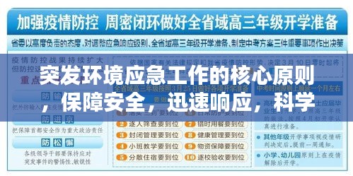 突发环境应急工作的核心原则，保障安全，迅速响应，科学处置